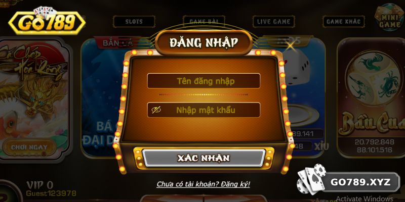 Thành viên cần đạt chuẩn điều kiện đăng nhập GO789